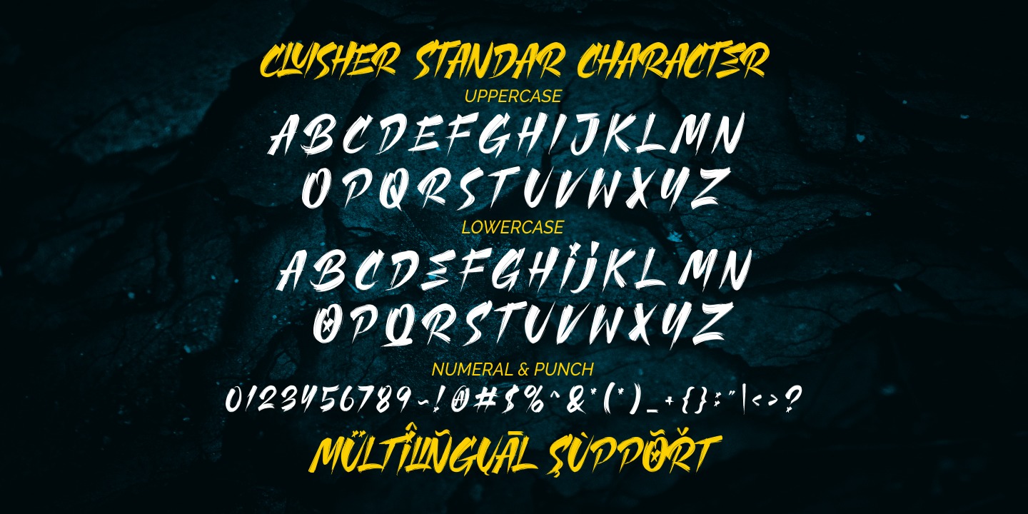 Example font Cluisher Brush #3